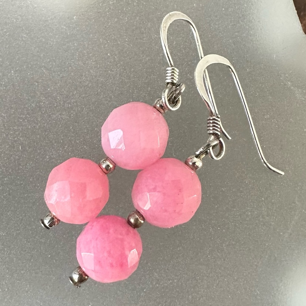 Sterling silver beaded earrings
